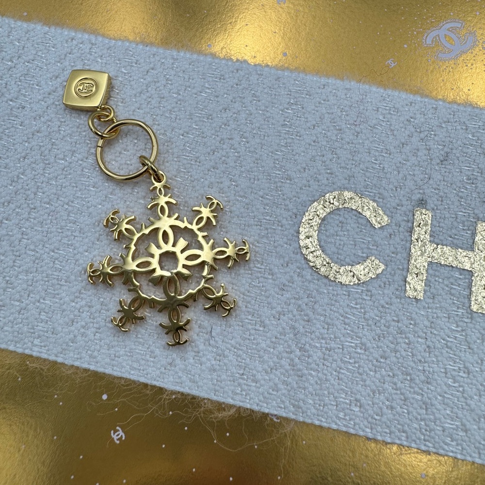 Chanel Gold Snowflake Charm